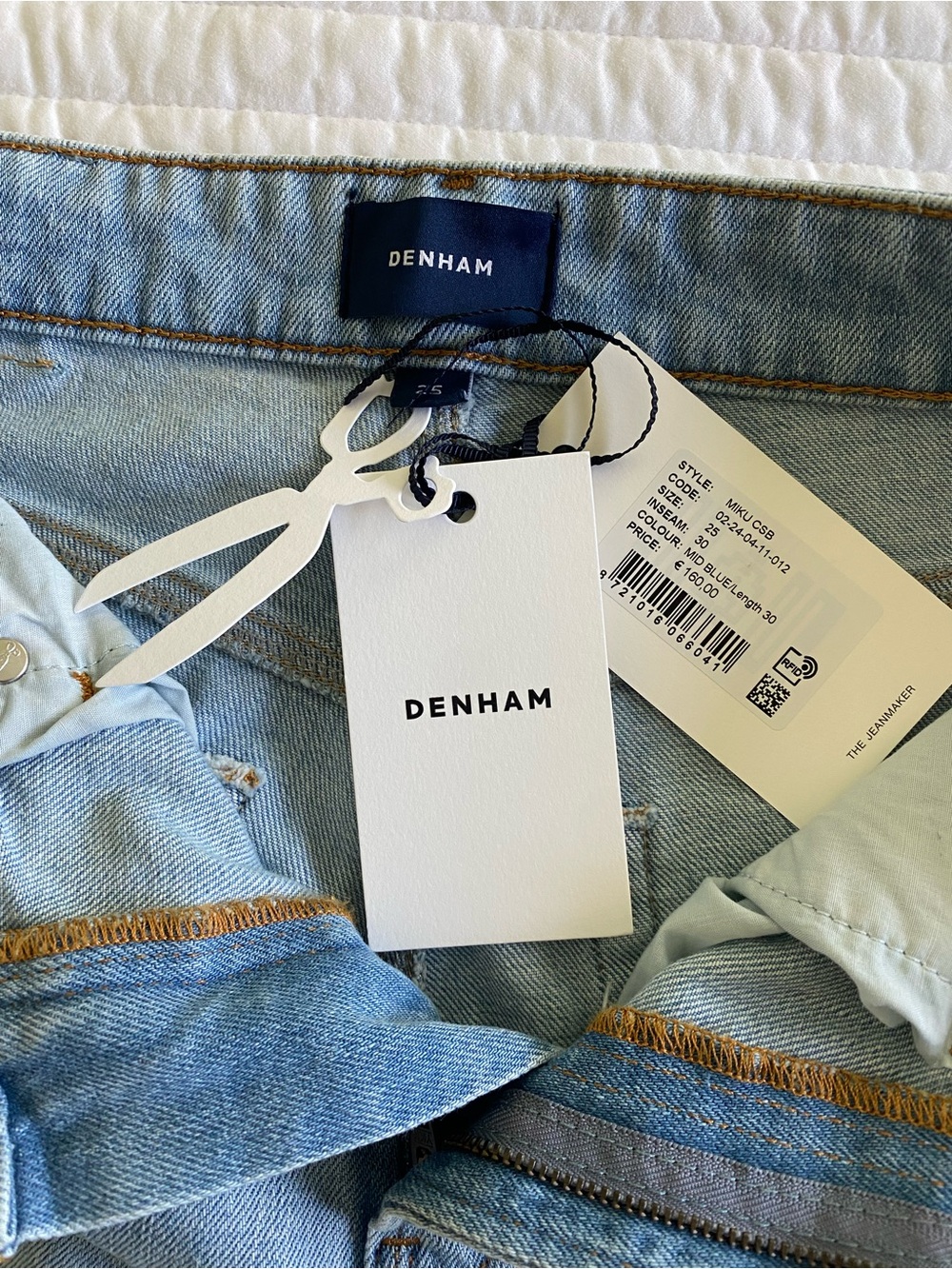 Denham Miku CSB Jeans Light Blue Wide Leg Jeans NWT - Picture 6 of 10
